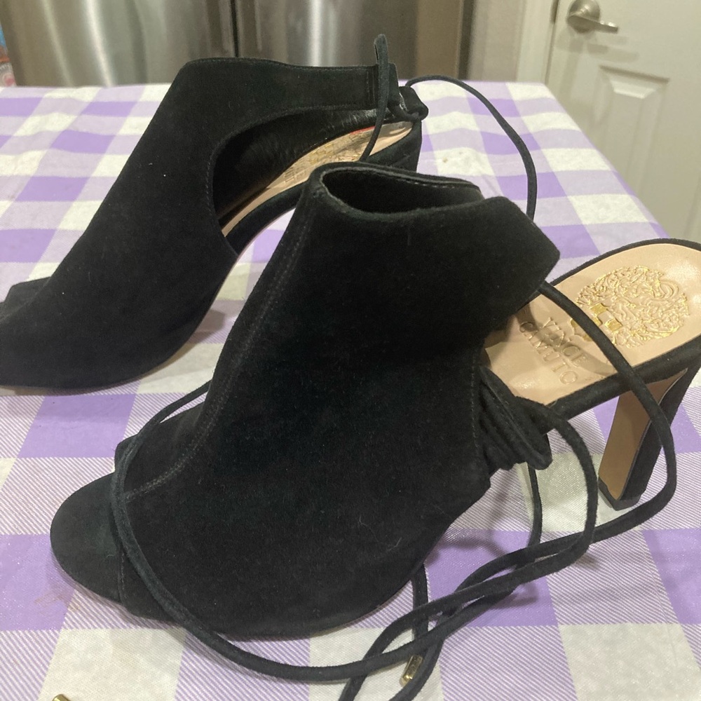 Vince Camuto Black Suede Heels